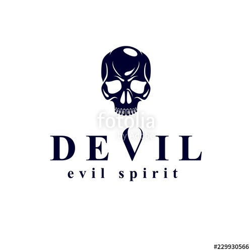 500x500 Scary Scull Graphic Vector Illustration Demonic Infernal Creature