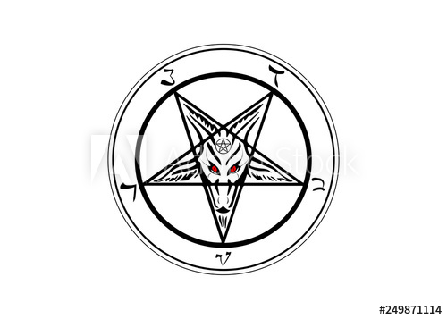 500x357 The Sigil Of Baphomet Original Goat Pentagram, Vector Isolated
