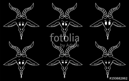 The Sign Of Baphomet Emotion Smile Set Stock Image And Royalty 500x316 The Sign Of Baphomet Emotion Smile Set Stock Image And Royalty