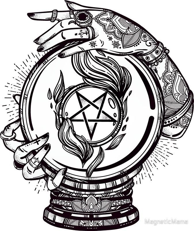 674x800 Vector Eye Reader With Crystal Ball And The Sigil