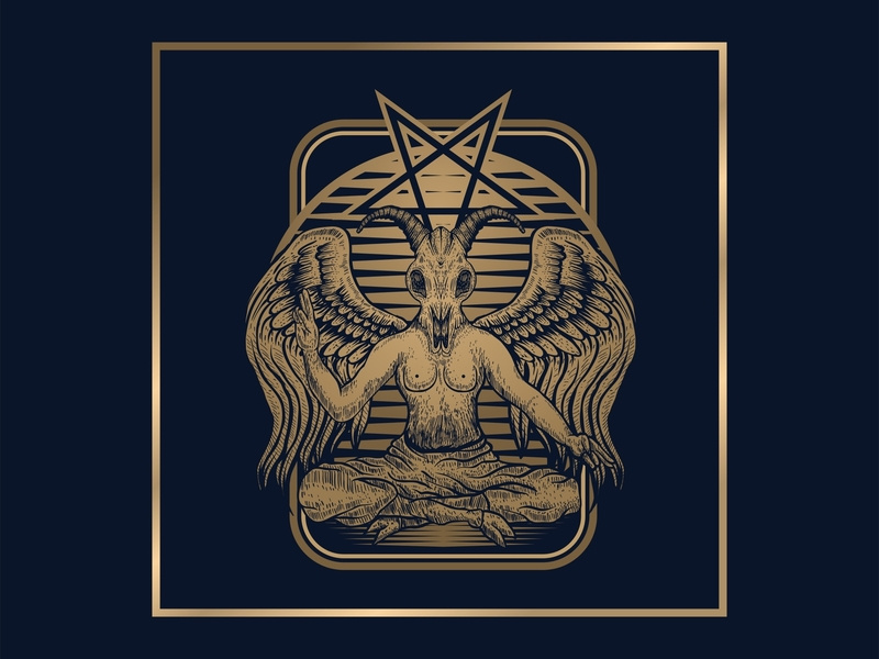 Baphomet Vector Illustration 800x600 Baphomet Vector Illustration