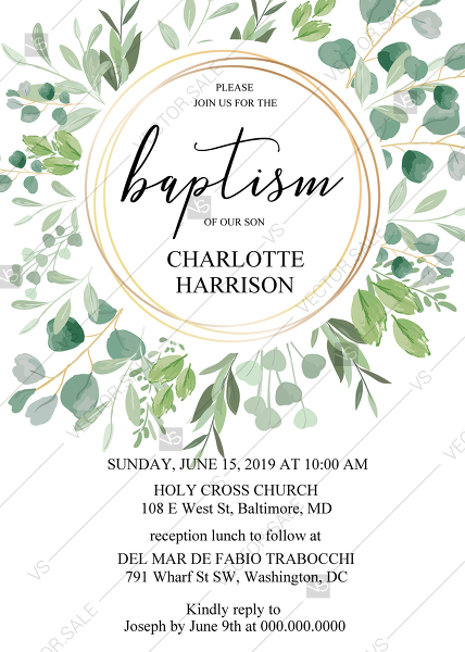 Baptism Invitation Vector at Vectorified.com | Collection of Baptism ...