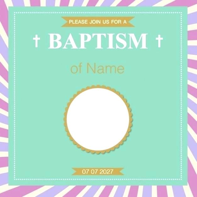 626x626 Baptism Invitation Template Vector Free Download Invites