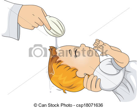 450x356 Illustration Of A Little Girl Going Through A Catholic Baptism