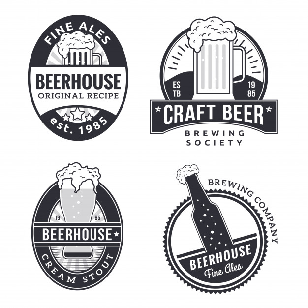 Vintage Monotone Beer Bar Logo Set Vector Premium Download 626x626 Vintage Monotone Beer Bar Logo Set Vector Premium Download