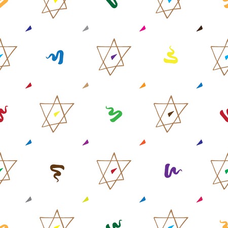 450x450 Bar Mitzvah Pattern Hand Drawn With David Star Illustration