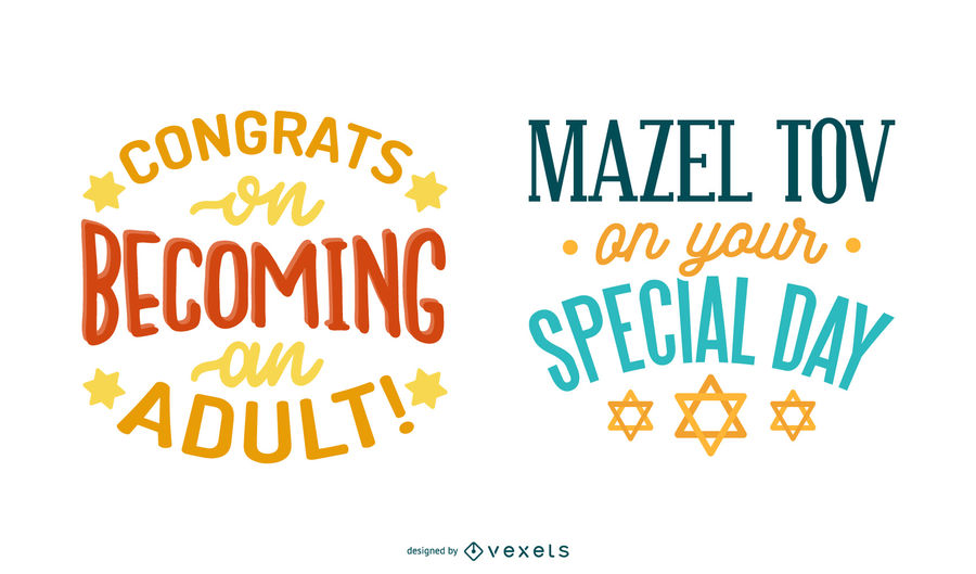 900x529 Bar Mitzvah Lettering Set