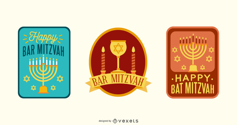 900x476 Bar Mitzvah Lettering Design Set