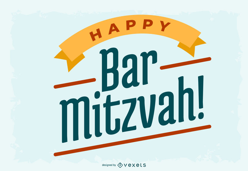 829x570 Happy Bar Mitzvah Lettering Design
