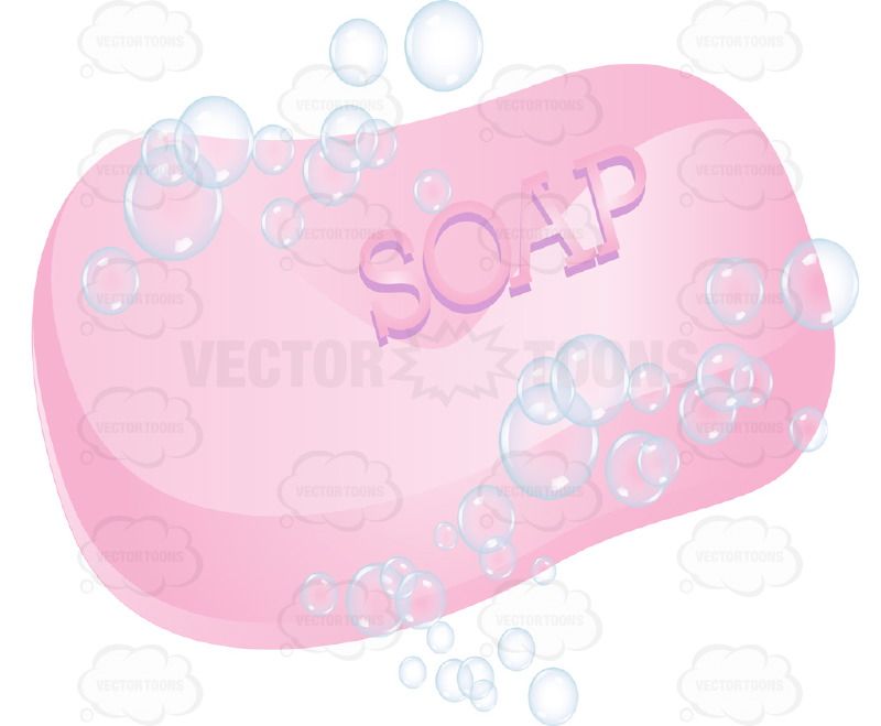 800x659 Pink Bar Of Soap With Soap Bubbles Around It