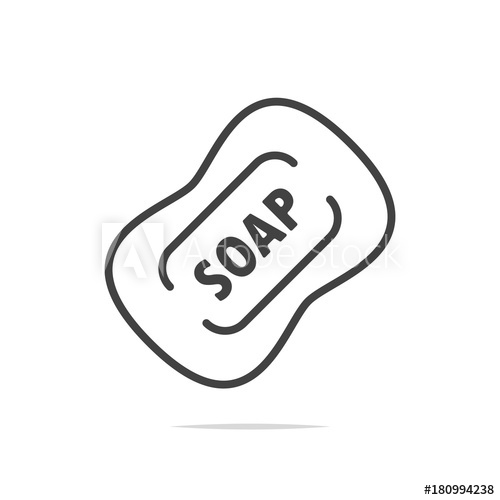 500x500 Bar Of Soap Line Icon Vector