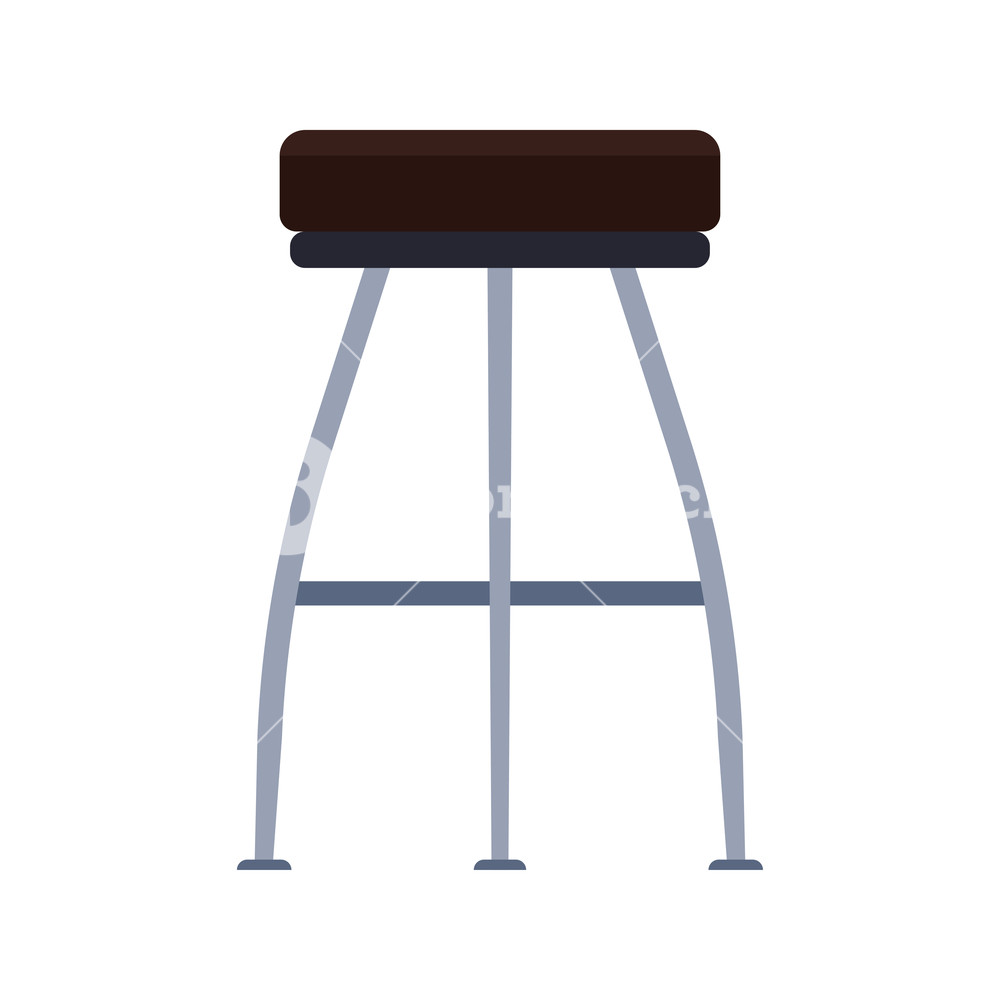 1000x1000 Bar Chair Vector Icon Furniture Design Interior High Stool Cafe