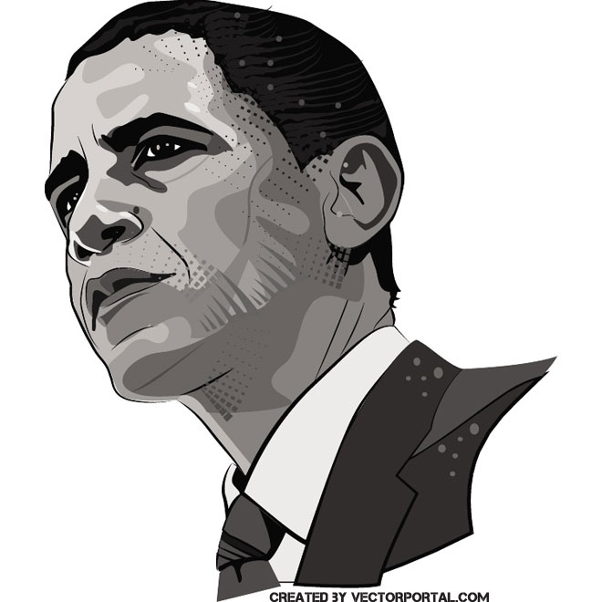 660x660 Obama Barack Vector Portrait