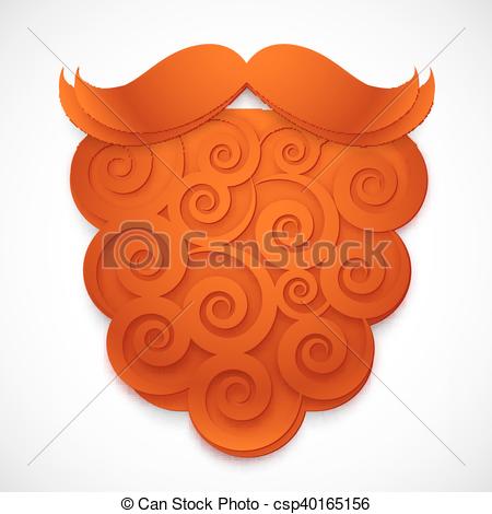 450x470 Rizado, Papel, Vector, Bigotes, Rojo, Barba Rizado