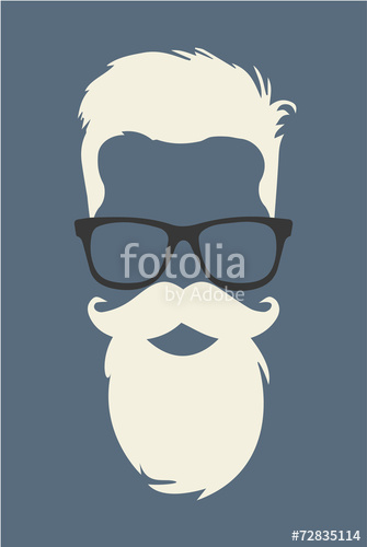 335x500 Hipster Estilo Peinado Y Barba Vector Stock Image
