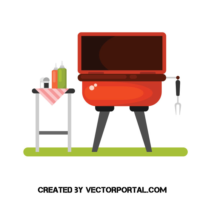 Barbecue Grill Vector Illustration 660x660 Barbecue Grill Vector Illustration