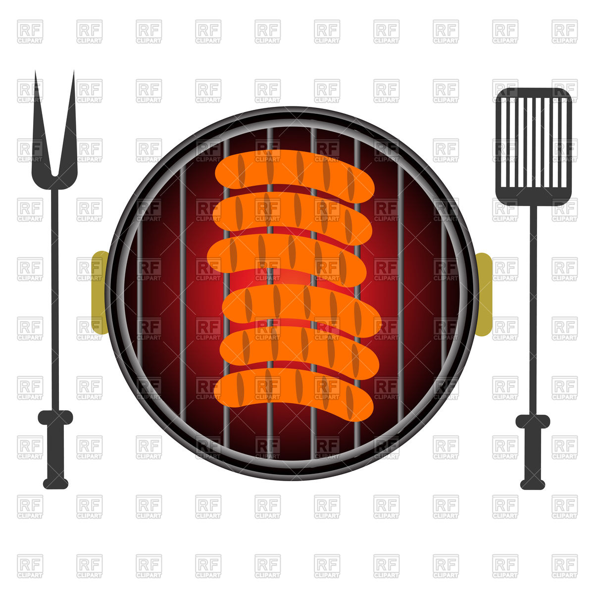 Barbecue Grill With Sausages Vector Image Of Food And Beverages 1200x1200 Barbecue Grill With Sausages Vector Image Of Food And Beverages