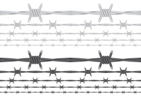 285x200 Barbed Wire Circle Border Free Vector Graphic Art Free Download