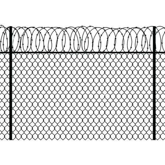 Barbed Wire Fence Vector Image Image Etsy Barbed Wire Fence Chain 570x570 Barbed Wire Fence Vector Image Image Etsy Barbed Wire Fence Chain