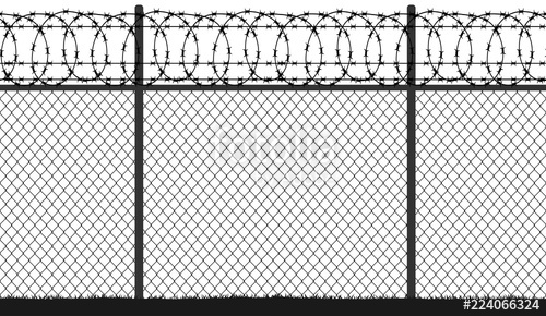 Fence Wire Mesh Barbed Wire, Seamless Vector Silhouette Stock 500x290 Fence Wire Mesh Barbed Wire, Seamless Vector Silhouette Stock