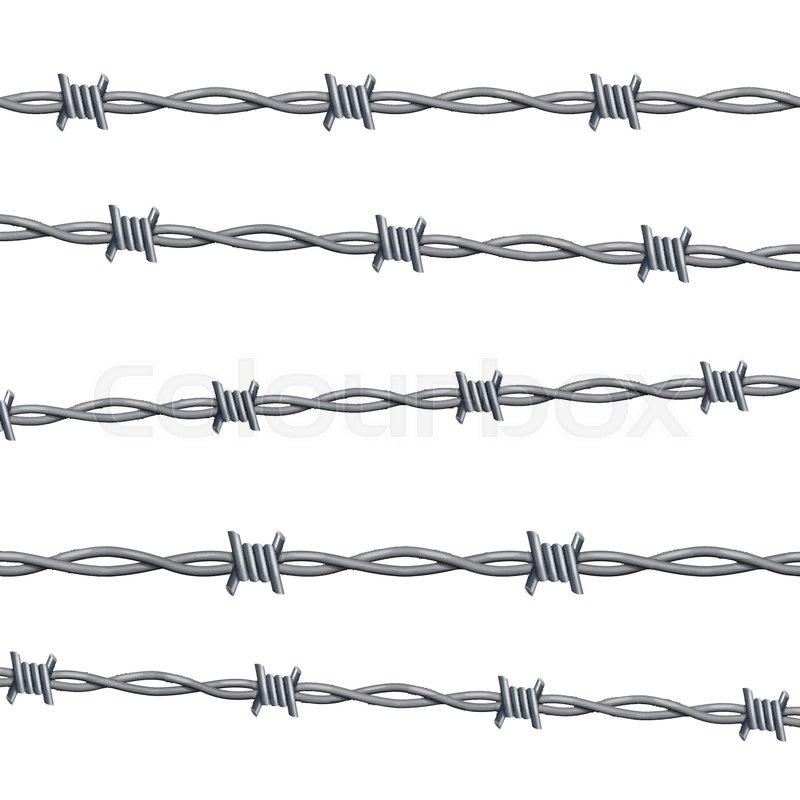 Realistic Detailed Barbed Wire Line Stock Vector Colourbox 800x800 Realistic Detailed Barbed Wire Line Stock Vector Colourbox