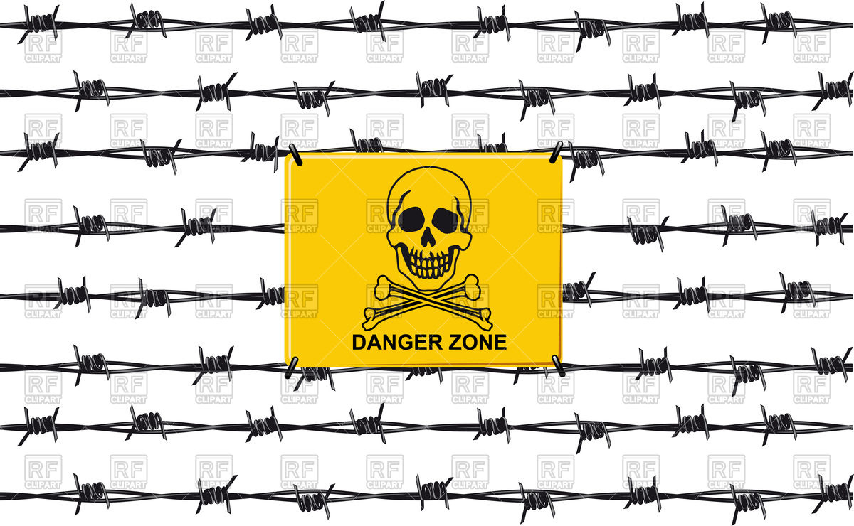 Stop Sign Danger Zone On Barbed Wire Fence Vector Image Of Signs 1200x740 Stop Sign Danger Zone On Barbed Wire Fence Vector Image Of Signs