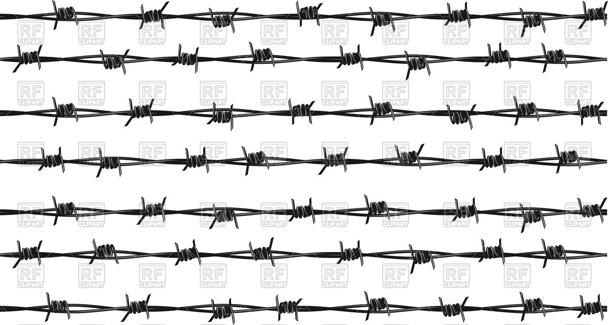 1200x641 Barbed Wire On White Background Vector Image Of Backgrounds