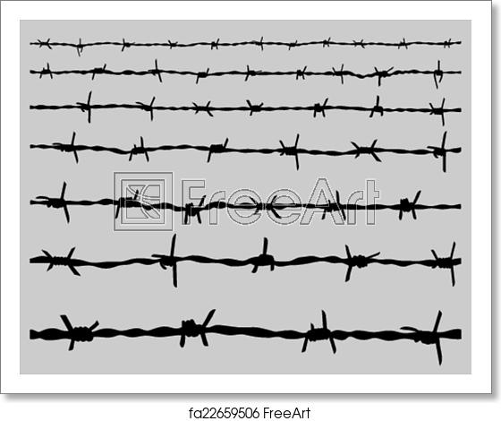560x470 Free Art Print Of Barbed Wire Black Silhouettes Barbed Wire