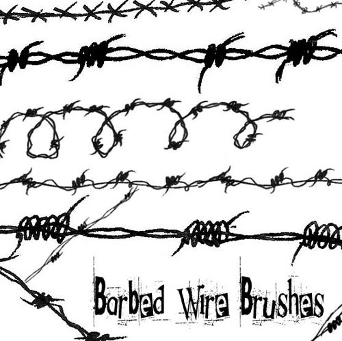 Barbed Wire Vector Brush