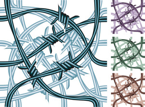 300x221 Barbed Wires Vector Seamless Pattern Royalty Free Stock Image