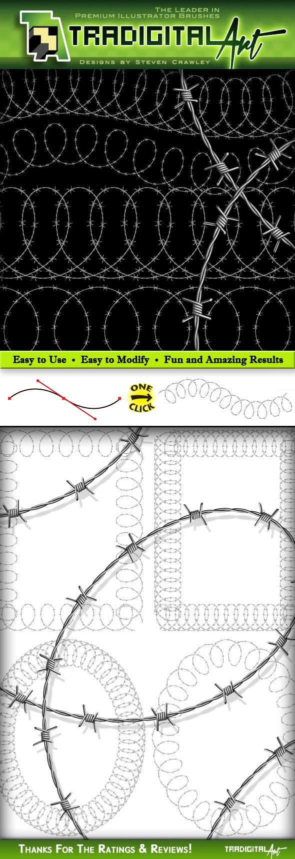 590x1717 Concertina Barb Wire Brush Set