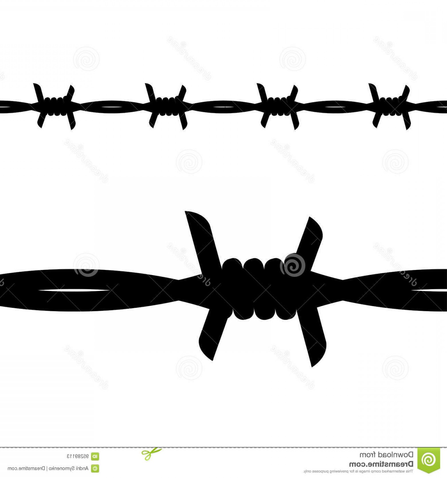 1560x1668 Stock Illustration Barbed Wire Vector Silhouette Vector