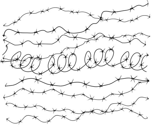 581x490 Barbed Wire Brushes Vectors