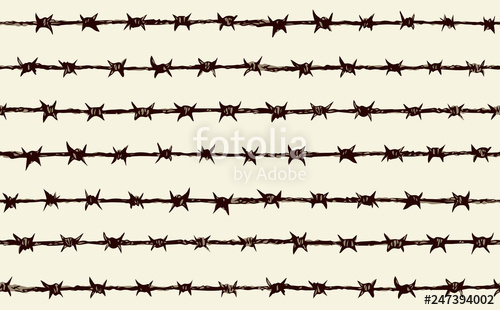 500x310 Barbed Wire Vector Drawing Stock Image And Royalty Free Vector