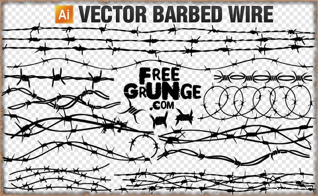 650x402 Vector Barbed Wire Graphic Design Barbed Wire, Silhouette Art