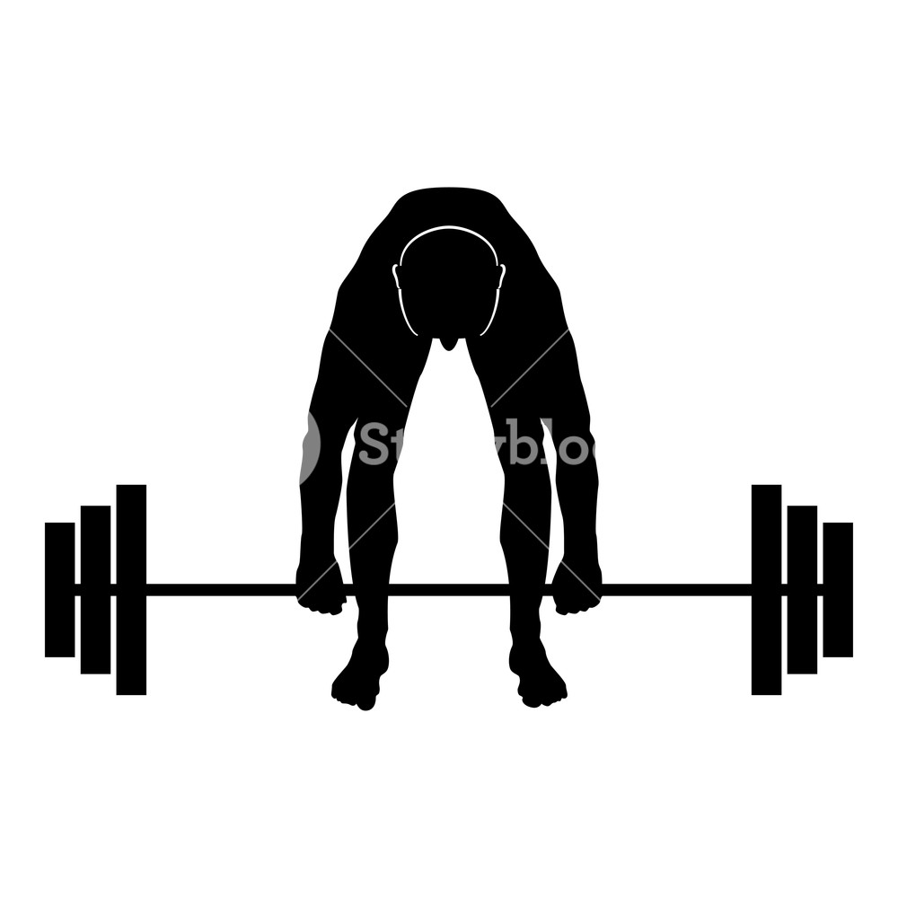 1000x1000 Muscular Man Weightlifter Doing Raising The Barbell Sportsman
