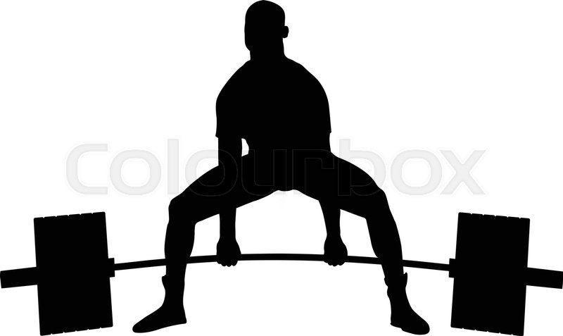 800x477 Powerlifter Exercise Barbell Deadlift Stock Vector Colourbox