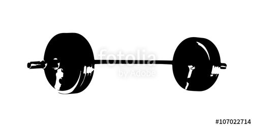 500x250 Barbell Silhouette Stock Image And Royalty Free Vector