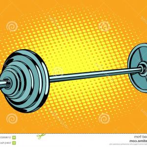 300x300 Barbell Weightlifting Sports Pop Art Retro Vector Illustration