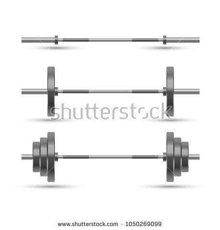 450x470 Barbells Isolated On White Background Vector Illustration Cf