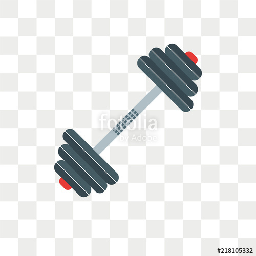 500x500 Barbell Vector Icon Isolated On Transparent Background, Barbell