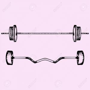 300x300 Set Of Athletic Weights Kettlebell Dumbbell Barbell Vector Clipart