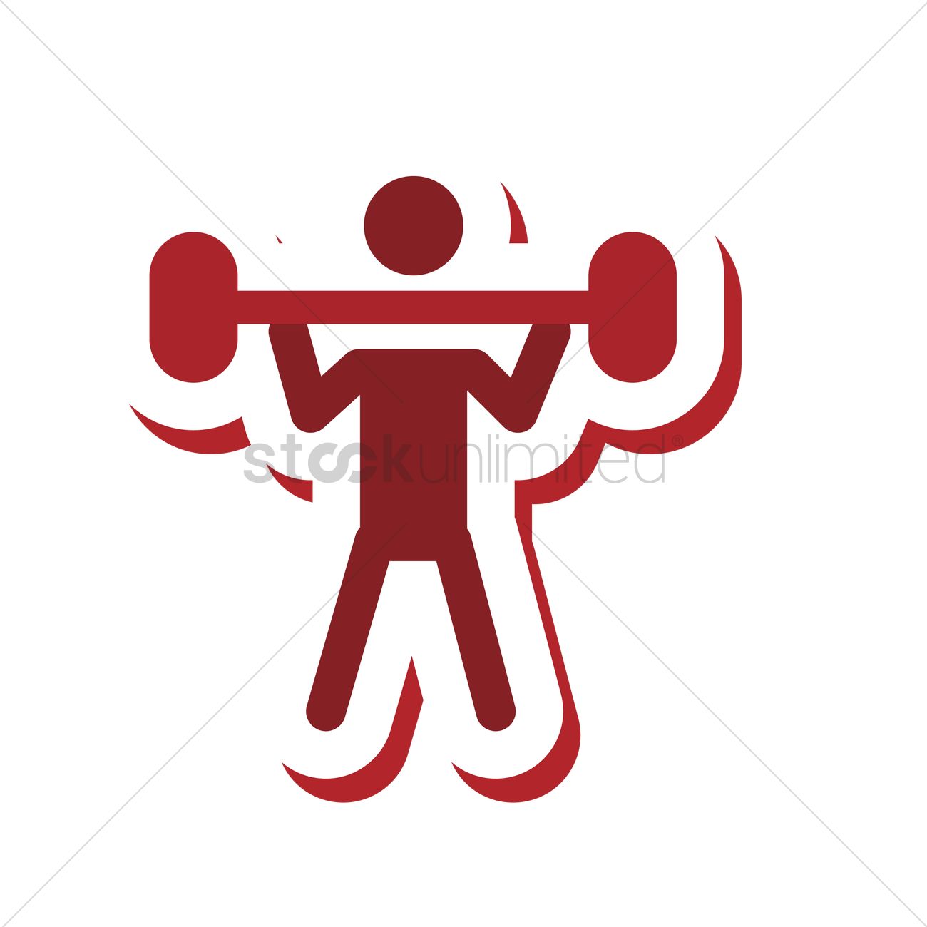 1300x1300 Person Weightlifting A Barbell Vector Image