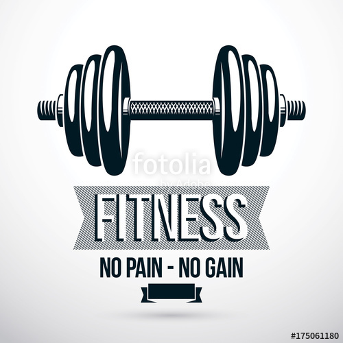 500x500 Weightlifting Club Vector Conceptual Emblem Composed Using