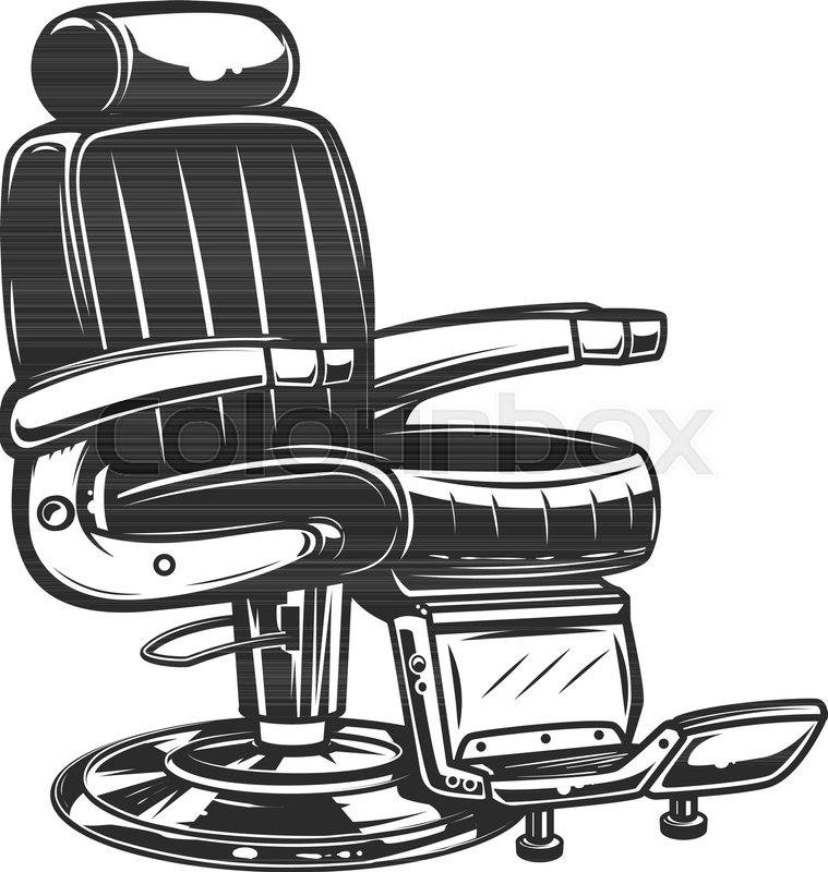 759x800 Barber Chair Illustration On White Stock Vector Colourbox