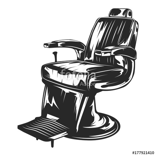 500x500 Barbershop Vintage Chair For Creating Your Own Barbershop Badges