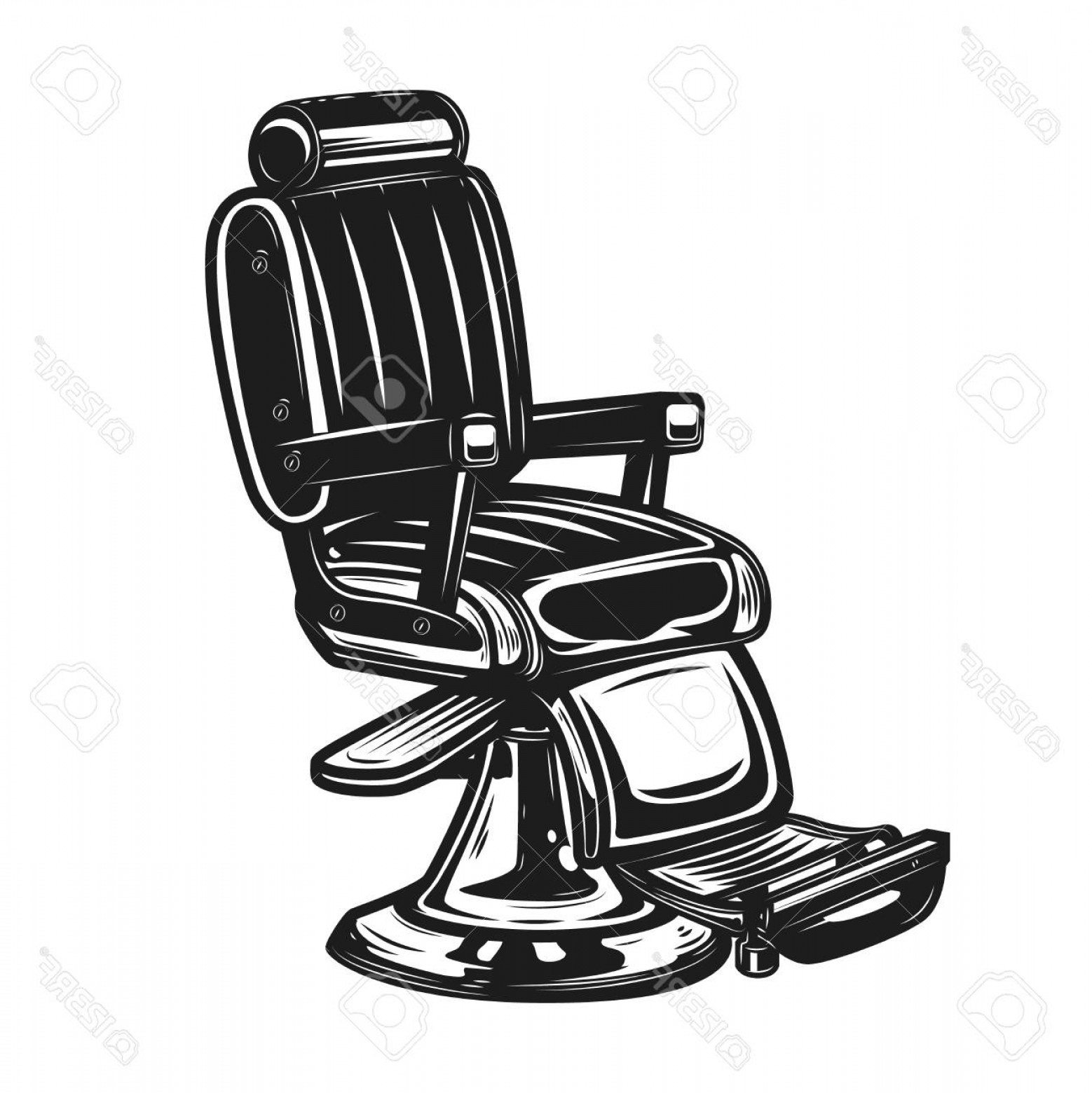 1558x1560 Old Barber Chair Vector Geekchicpro