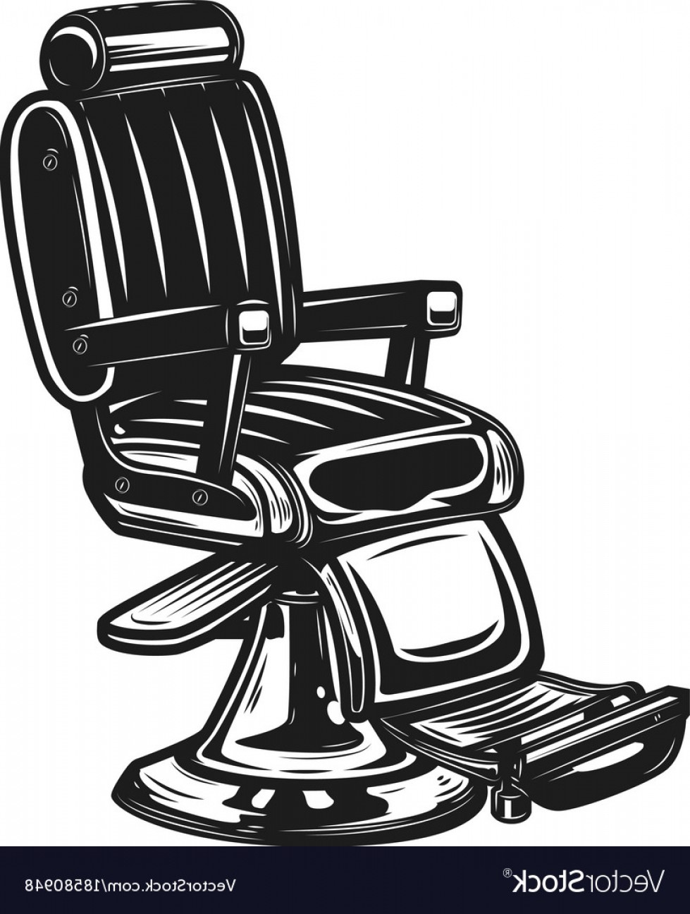 979x1296 Barber Chair Isolated On White Background Vector Geekchicpro