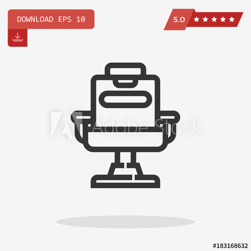 500x500 Barber Chair Vector Icon