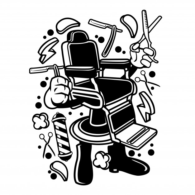 626x626 Barber Chair Vector Premium Download